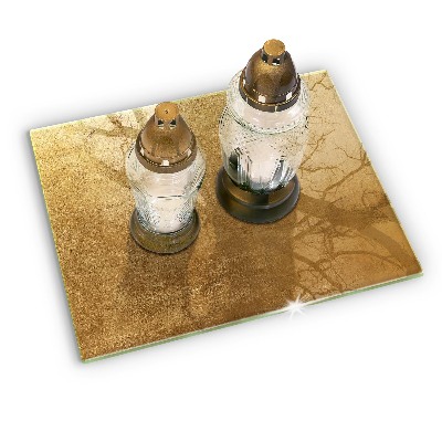 Dessous de bougie rectangulaire Fond de texture dorée