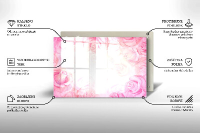 Dessous de bougie rectangulaire Fond de roses délicates