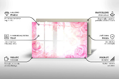 Dessous de bougie rectangulaire Fond de roses délicates