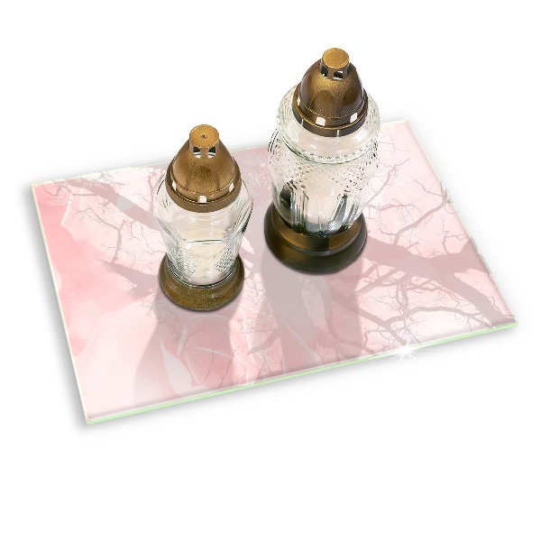 Dessous de bougie rectangulaire Fond de roses pastel