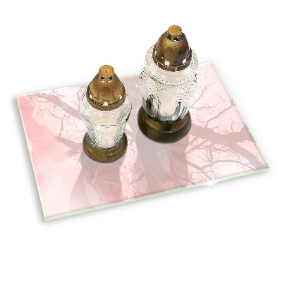 Dessous de bougie rectangulaire Fond de roses pastel