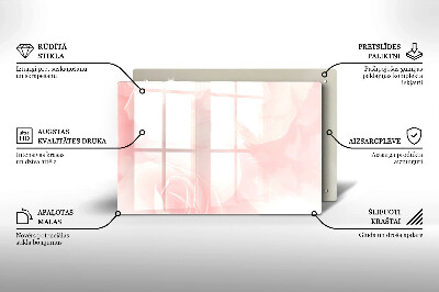 Dessous de bougie rectangulaire Fond de roses pastel