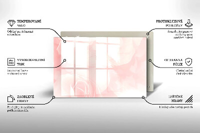 Dessous de bougie rectangulaire Fond de roses pastel