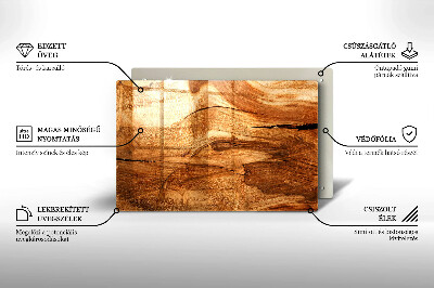 Dessous de bougie rectangulaire Texture de planche de bois