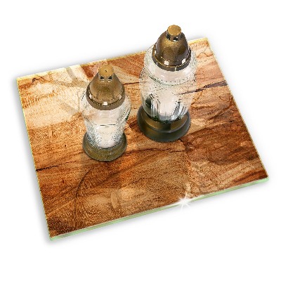 Dessous de bougie rectangulaire Texture de planche de bois