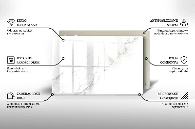 Dessous de bougie rectangulaire Fond de pierre de marbre