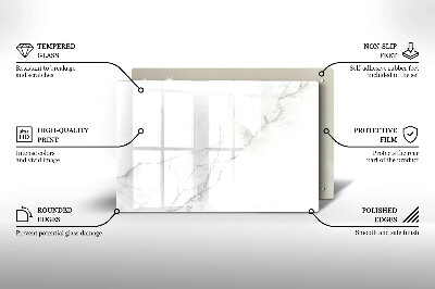 Dessous de bougie rectangulaire Fond de pierre de marbre