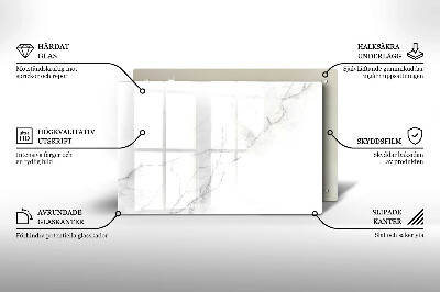 Dessous de bougie rectangulaire Fond de pierre de marbre