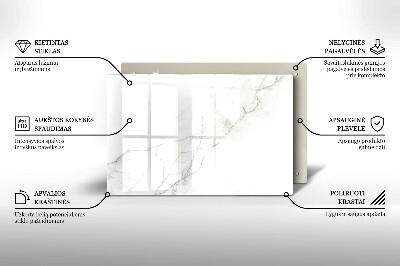 Dessous de bougie rectangulaire Fond de pierre de marbre