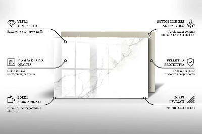 Dessous de bougie rectangulaire Fond de pierre de marbre