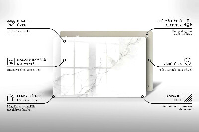 Dessous de bougie rectangulaire Fond de pierre de marbre