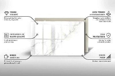 Dessous de bougie rectangulaire Fond de pierre de marbre