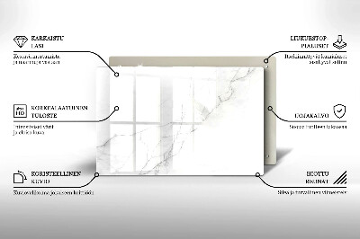 Dessous de bougie rectangulaire Fond de pierre de marbre