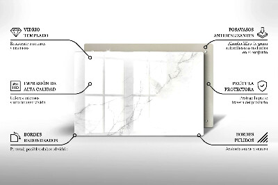 Dessous de bougie rectangulaire Fond de pierre de marbre