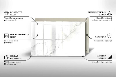 Dessous de bougie rectangulaire Fond de pierre de marbre