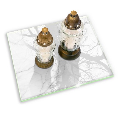 Dessous de bougie rectangulaire Fond de pierre de marbre