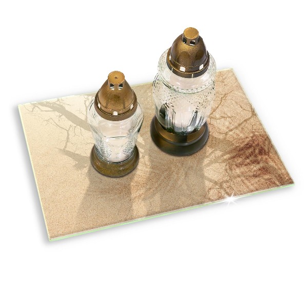 Dessous de bougie rectangulaire Sable