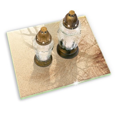 Dessous de bougie rectangulaire Sable