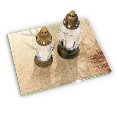 Dessous de bougie rectangulaire Sable