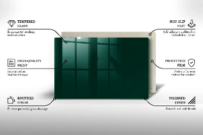 Dessous de bougie rectangulaire Couleur verte