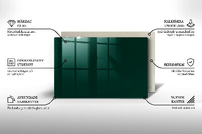 Dessous de bougie rectangulaire Couleur verte