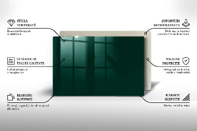 Dessous de bougie rectangulaire Couleur verte