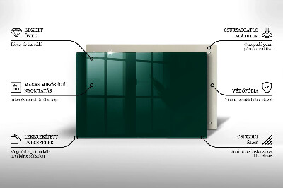 Dessous de bougie rectangulaire Couleur verte