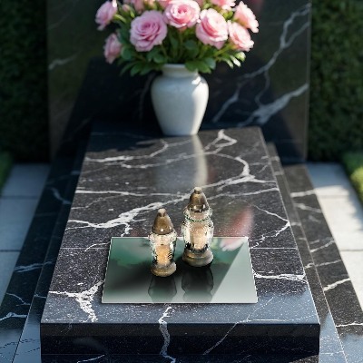 Dessous de bougie rectangulaire Couleur verte