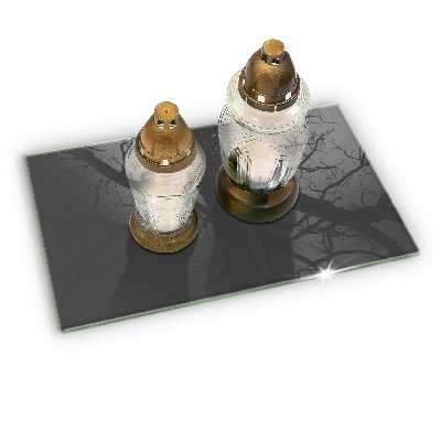 Dessous de bougie rectangulaire Couleur grise