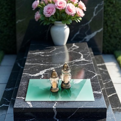 Dessous de bougie rectangulaire Couleur verte