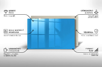 Dessous de bougie rectangulaire Couleur bleue