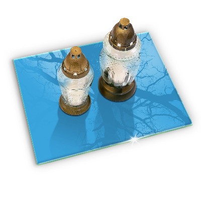 Dessous de bougie rectangulaire Couleur bleue