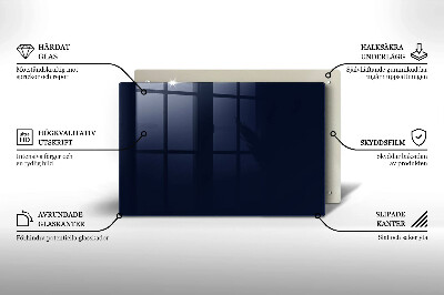 Dessous de bougie rectangulaire Couleur bleu marine