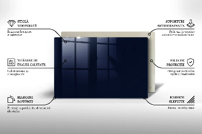 Dessous de bougie rectangulaire Couleur bleu marine