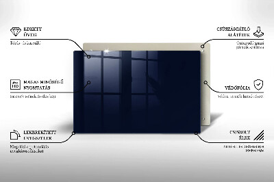 Dessous de bougie rectangulaire Couleur bleu marine