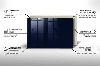 Dessous de bougie rectangulaire Couleur bleu marine