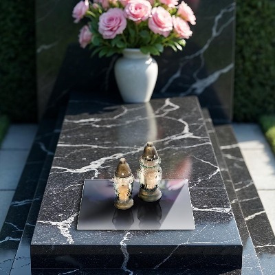 Dessous de bougie rectangulaire Couleur bleu marine