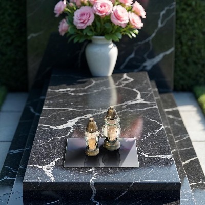 Dessous de bougie rectangulaire Couleur bleu marine