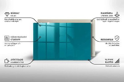 Dessous de bougie rectangulaire Couleur turquoise