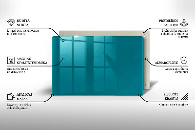 Dessous de bougie rectangulaire Couleur turquoise