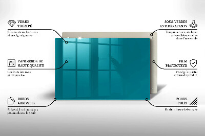 Dessous de bougie rectangulaire Couleur turquoise
