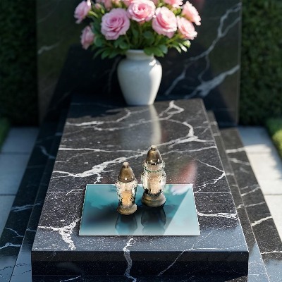 Dessous de bougie rectangulaire Couleur turquoise