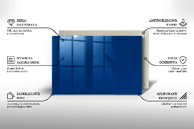 Dessous de bougie rectangulaire Couleur bleue