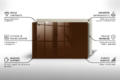 Dessous de bougie rectangulaire Couleur marron