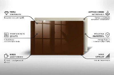 Dessous de bougie rectangulaire Couleur marron