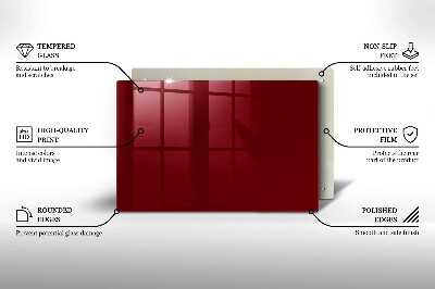 Dessous de bougie rectangulaire Couleur bordeaux