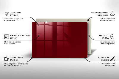 Dessous de bougie rectangulaire Couleur bordeaux