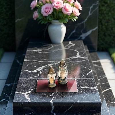 Dessous de bougie rectangulaire Couleur rouge