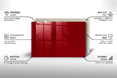 Dessous de bougie rectangulaire Couleur rouge