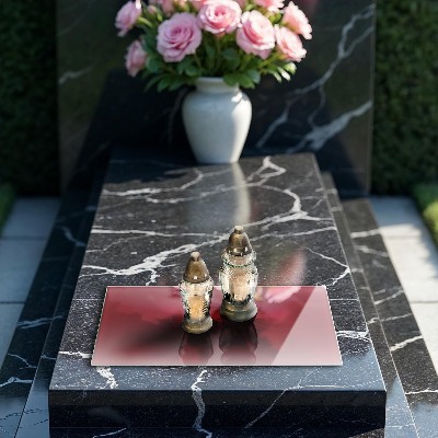 Dessous de bougie rectangulaire Couleur rouge